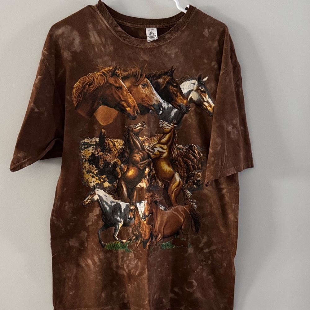 Alternative Apparel Brown Horse Graphic T-Shirt